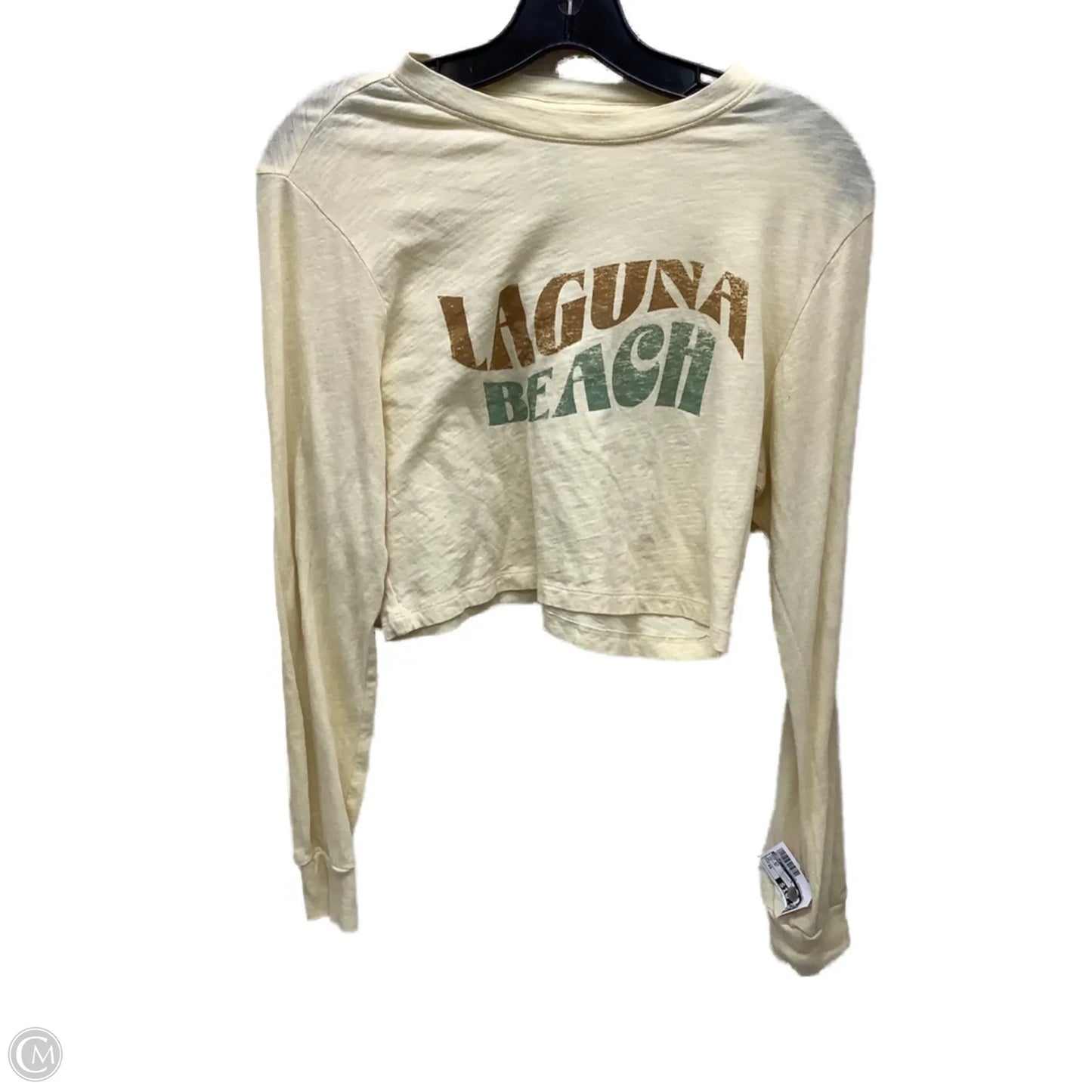 Top Long Sleeve By Pink In Yellow, Size: Xs