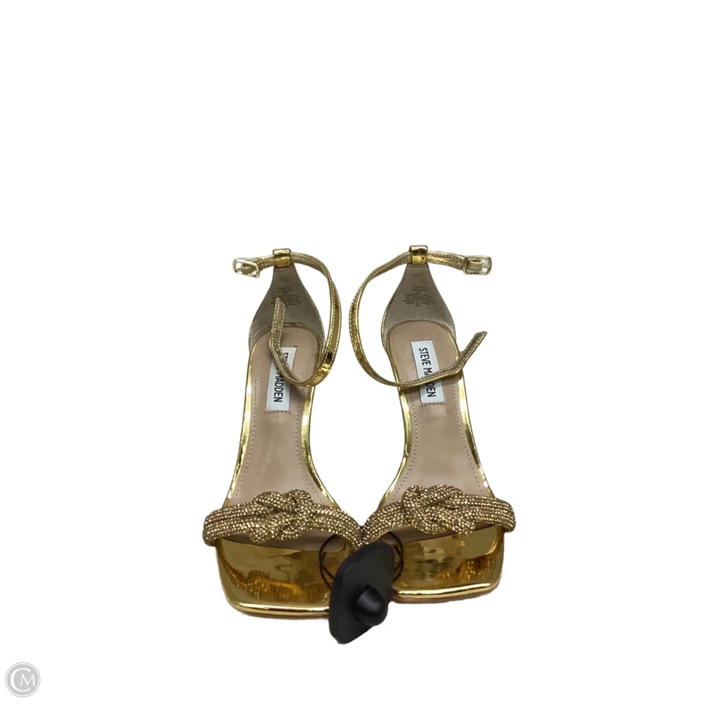 Sandals Heels Kitten By Steve Madden In Gold, Size: 6