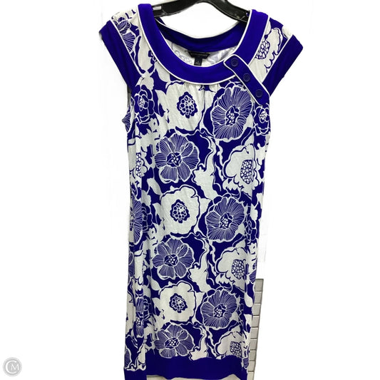 Dress Casual Midi By Banana Republic In Blue & White, Size: S