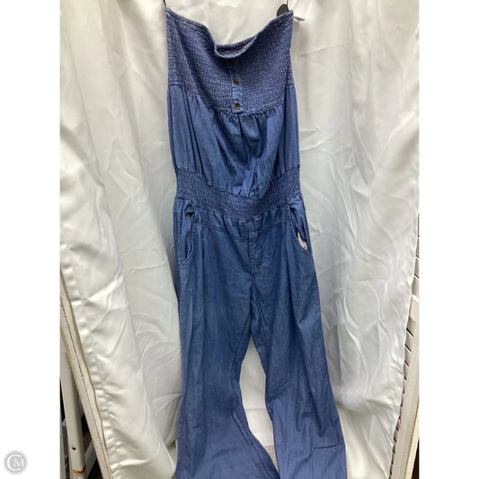 Jumpsuit By Clothes Mentor In Blue Denim, Size: 1x