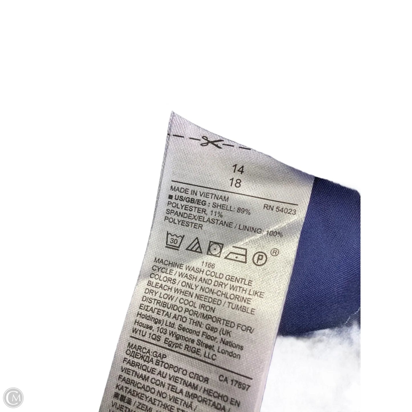 Dress Casual Midi By Gap In Blue, Size: 14