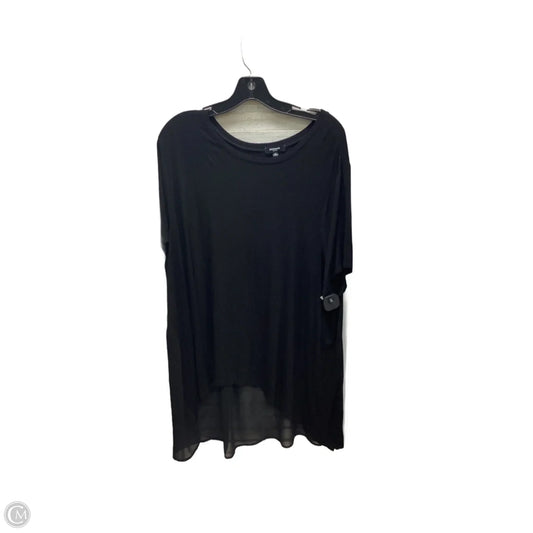 Top Short Sleeve By Premise In Black, Size: 3x