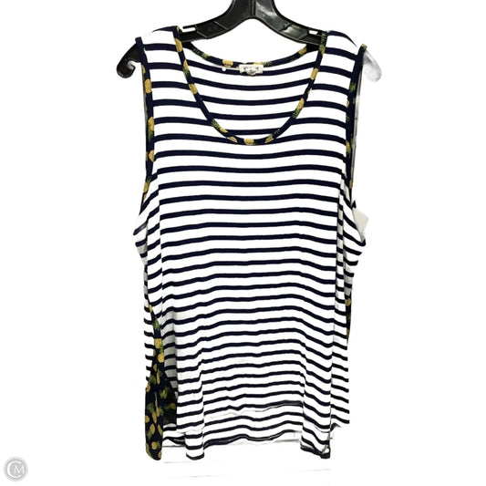 Top Sleeveless By Westport In Striped Pattern, Size: Xl