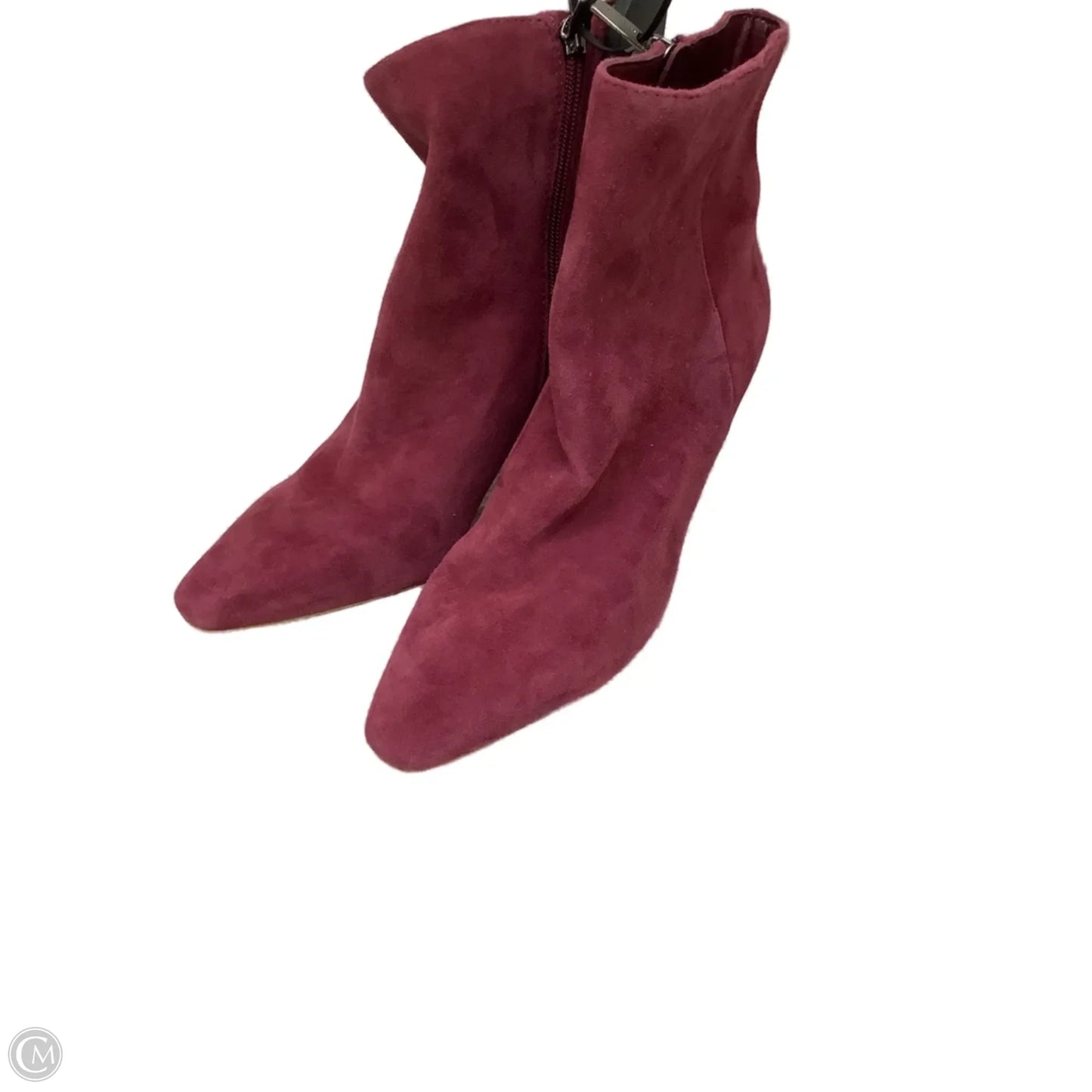 Boots Ankle Heels By Vince Camuto In Maroon, Size: 9