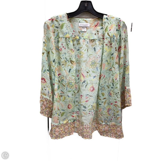 Swimwear Cover-up By Christopher And Banks In Floral Print, Size: S