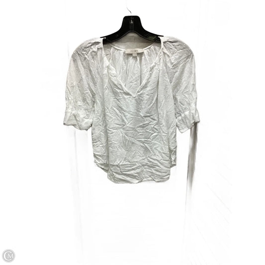 Top Short Sleeve By Loft In White, Size: Xs