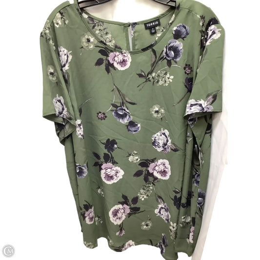 Blouse Short Sleeve By Torrid In Floral Print, Size: 2x