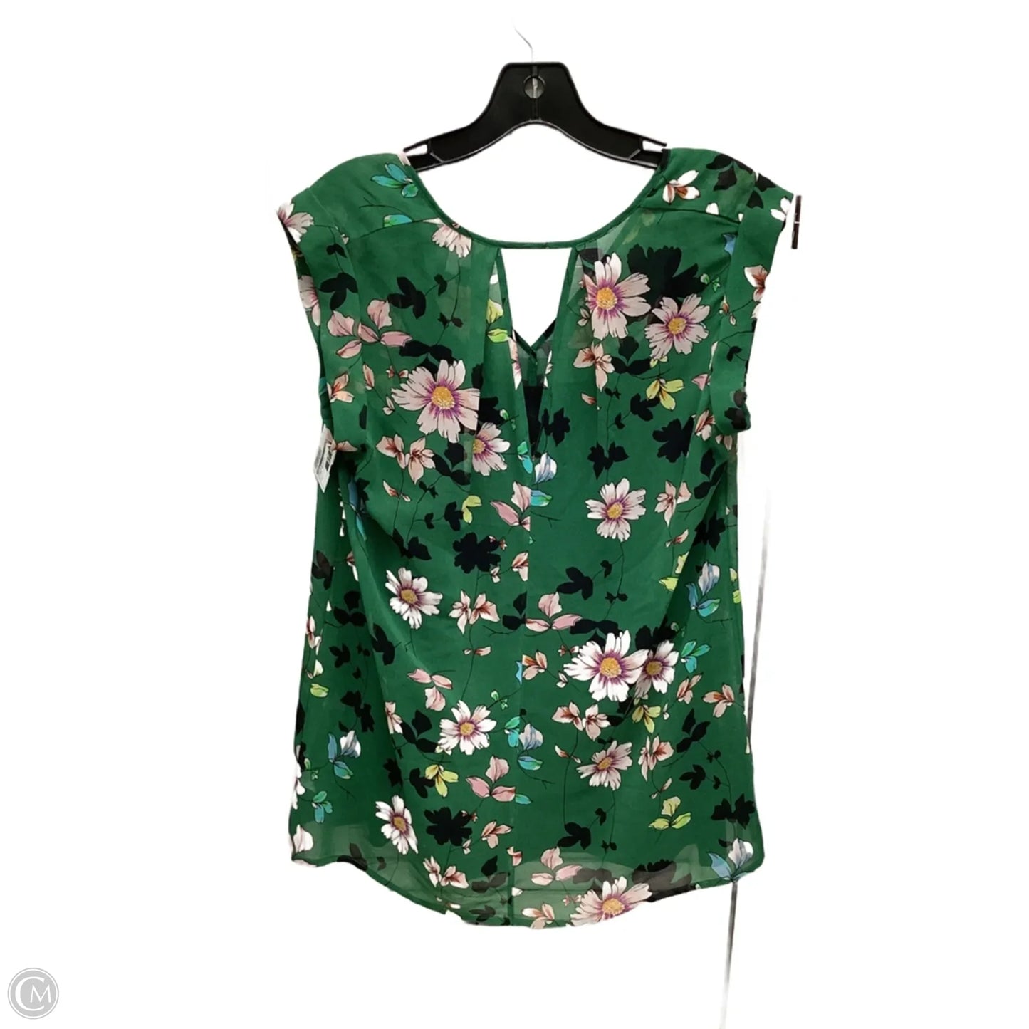Top Sleeveless By Cabi In Floral Print, Size: S