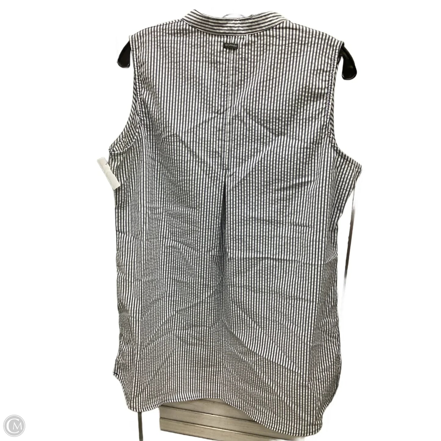 Top Sleeveless By Columbia In Striped Pattern, Size: L