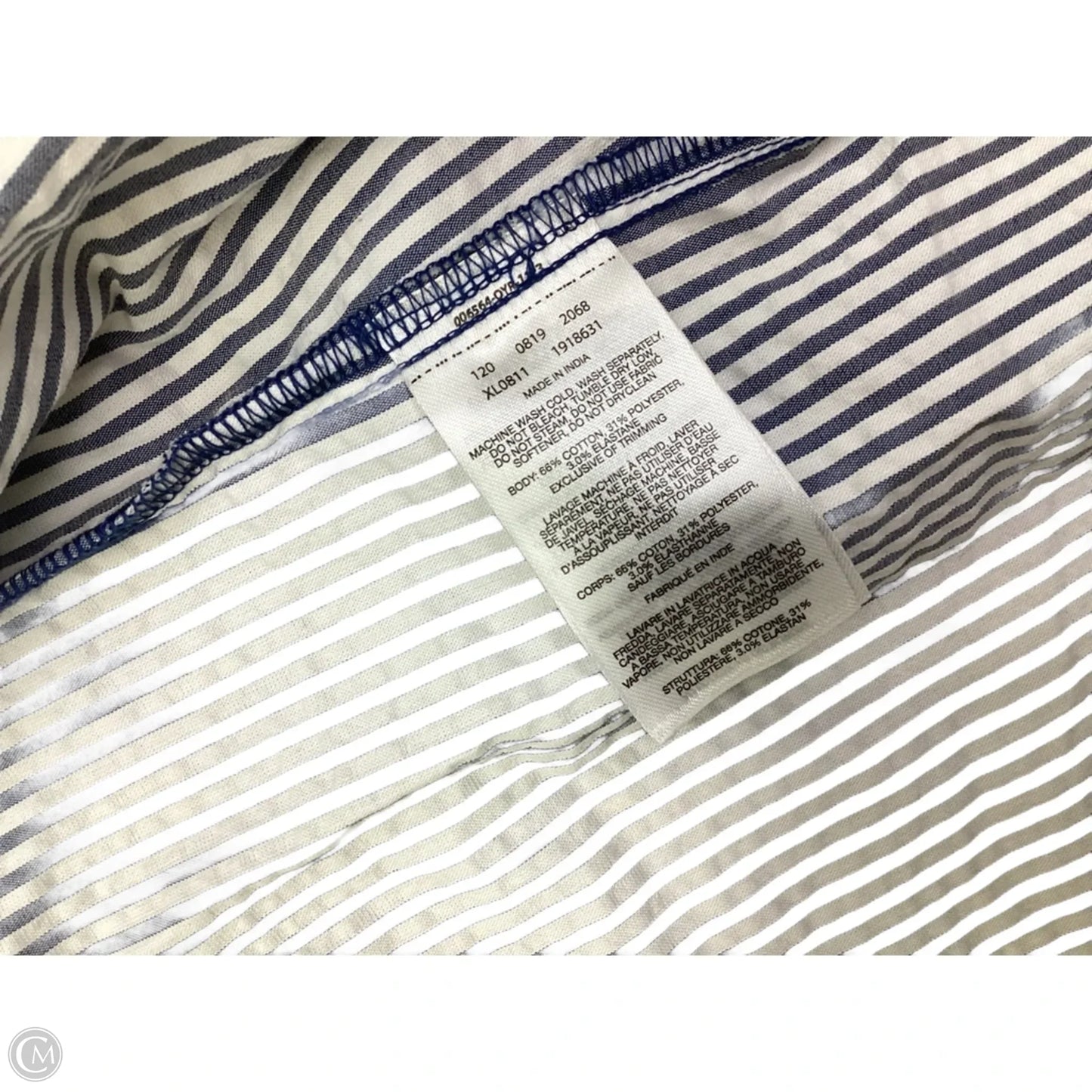 Top Sleeveless By Columbia In Striped Pattern, Size: L