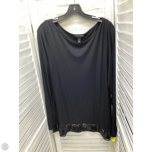 Top Long Sleeve By White House Black Market In Black, Size: Xl