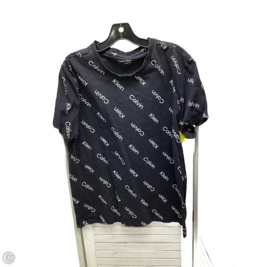 Top Short Sleeve By Calvin Klein In Black, Size: L
