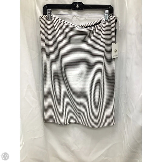 Skirt Midi By Calvin Klein In Striped Pattern, Size: 12