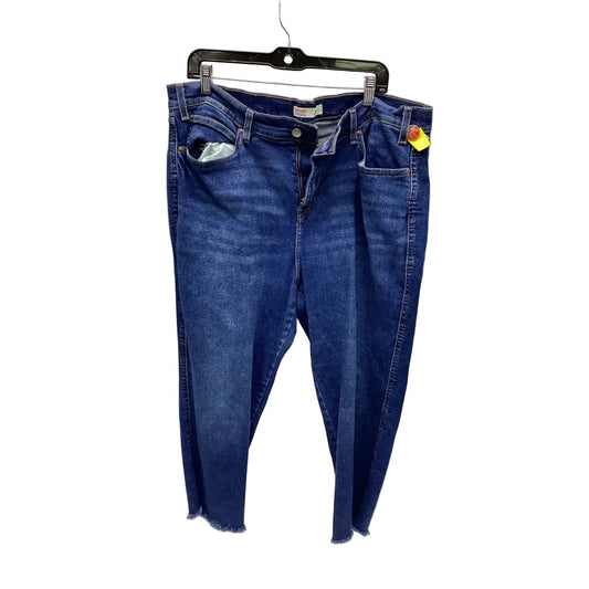 Jeans Boyfriend By Levis In Blue Denim, Size: 18