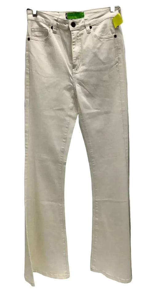 Jeans Flared By Clothes Mentor In Ivory, Size: 4