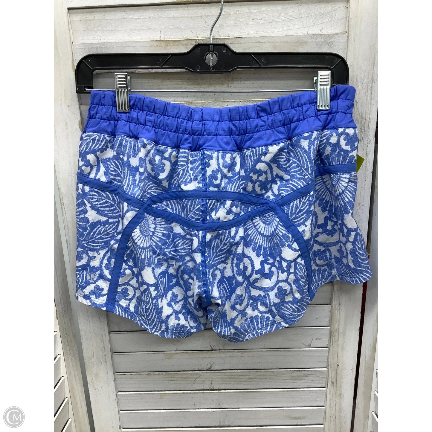 Athletic Shorts By Lululemon In Blue & White, Size: 8