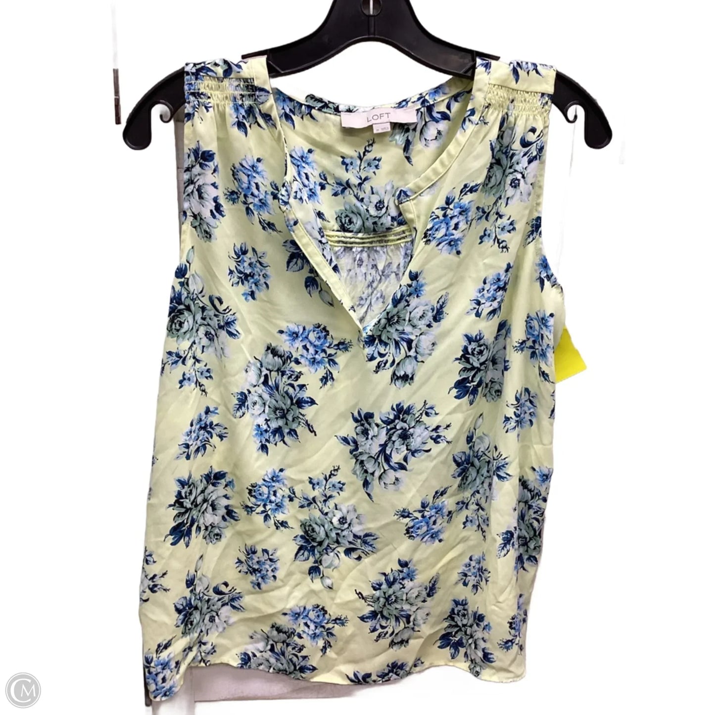 Top Sleeveless By Loft In Floral Print, Size: M