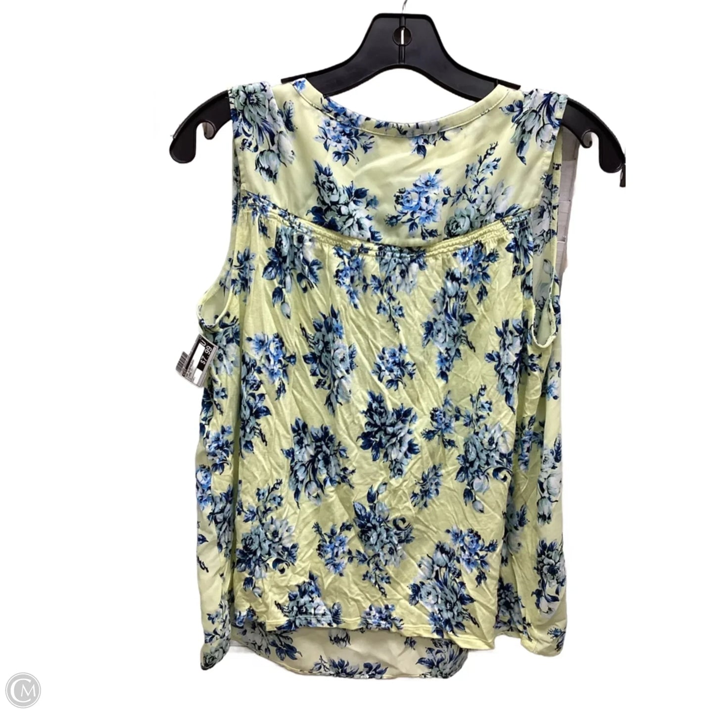 Top Sleeveless By Loft In Floral Print, Size: M
