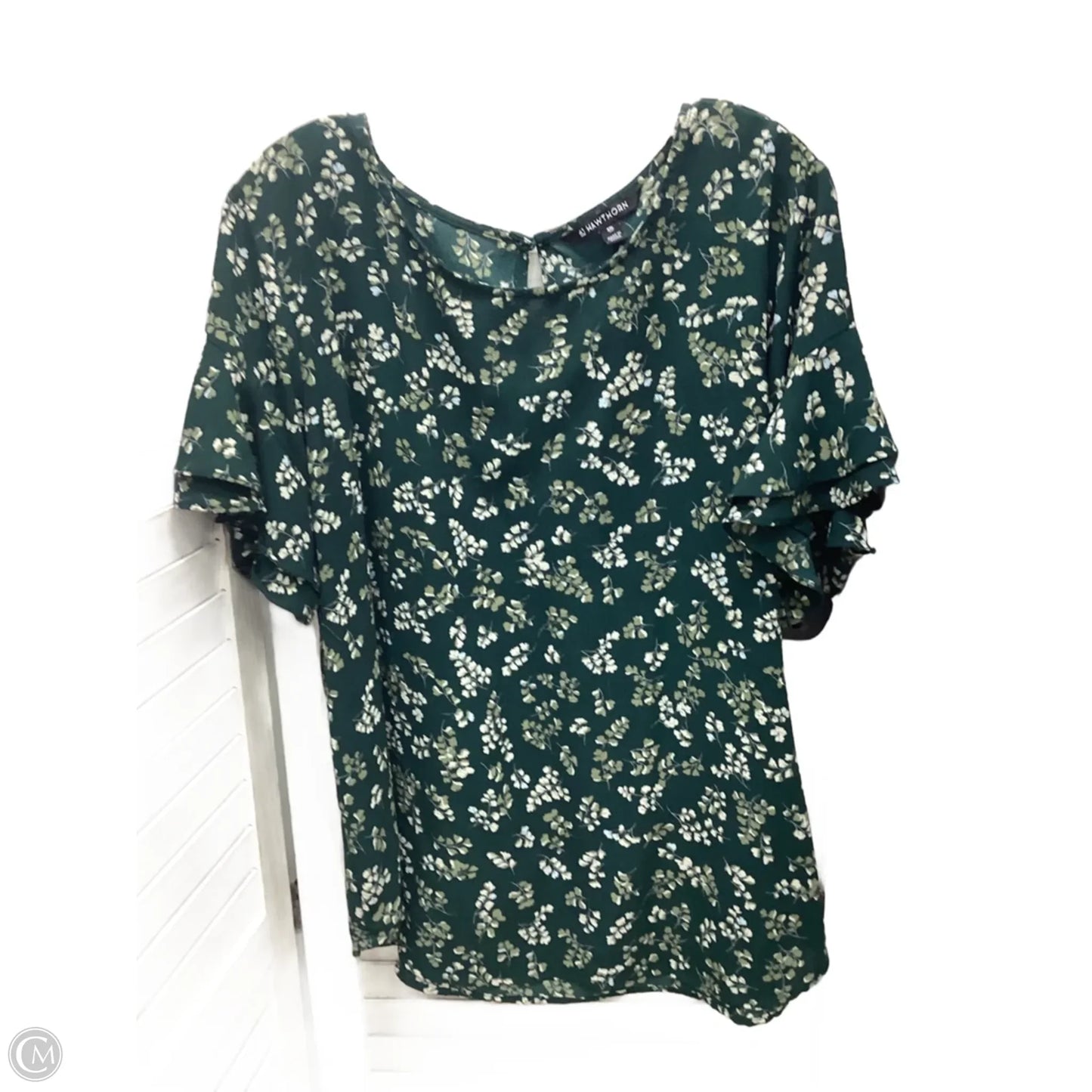 Blouse Short Sleeve By 41 Hawthorn In Floral Print, Size: Xxl