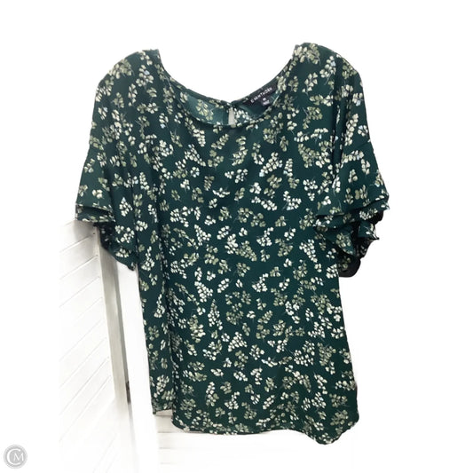 Blouse Short Sleeve By 41 Hawthorn In Floral Print, Size: Xxl