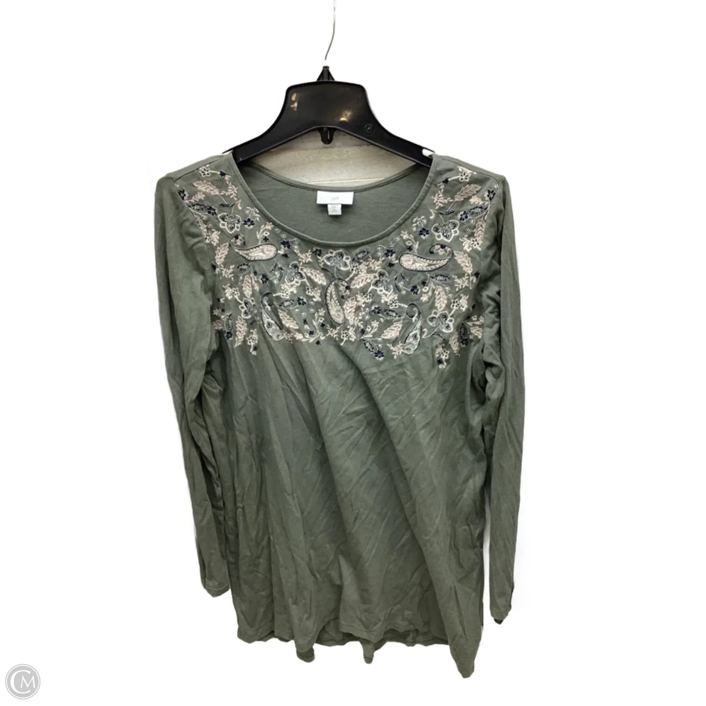 Top Long Sleeve By J. Jill In Green, Size: M