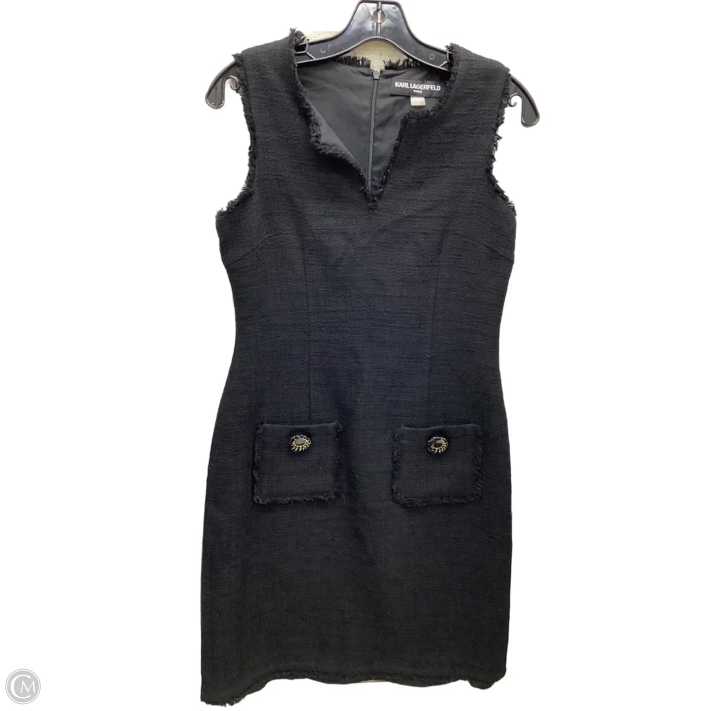 Dress Designer By Karl Lagerfeld In Black, Size: 4