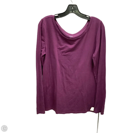 Top Long Sleeve By Gap In Maroon, Size: L