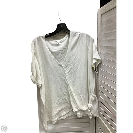 Top Short Sleeve By Old Navy In White, Size: Xxl