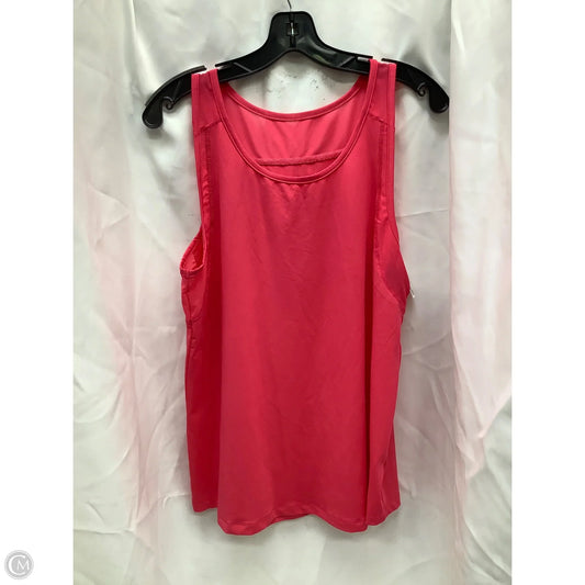 Athletic Tank Top By Jockey In Pink, Size: L