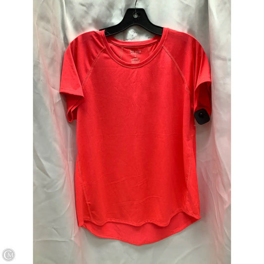 Athletic Top Short Sleeve By Tek Gear In Orange, Size: L