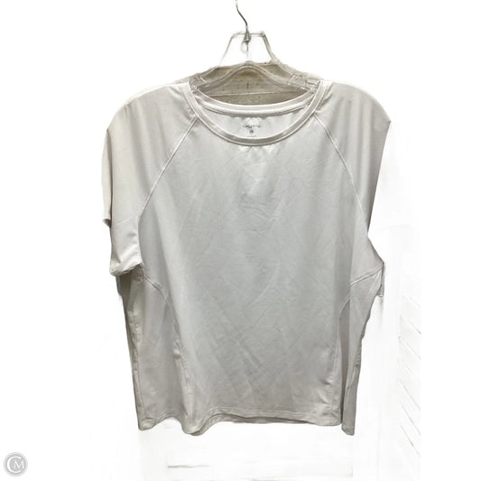 Athletic Top Short Sleeve By Layer 8 In White, Size: L