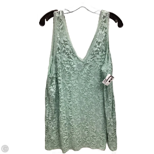 Top Sleeveless By Torrid In Teal, Size: 4x