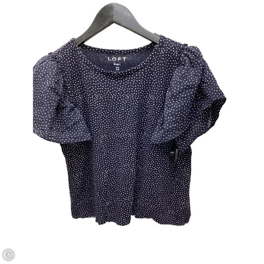 Top Short Sleeve By Loft In Polkadot Pattern, Size: S