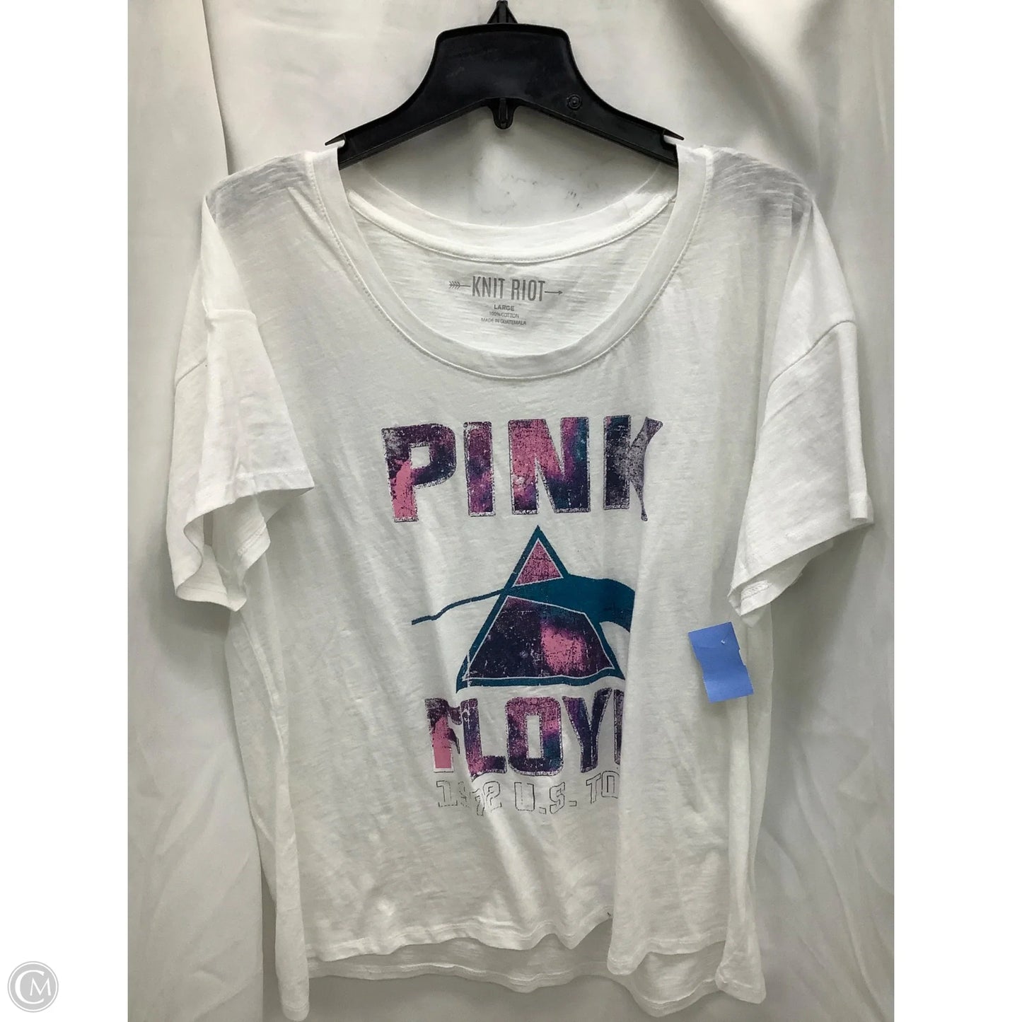 Top Short Sleeve By Clothes Mentor In White, Size: L
