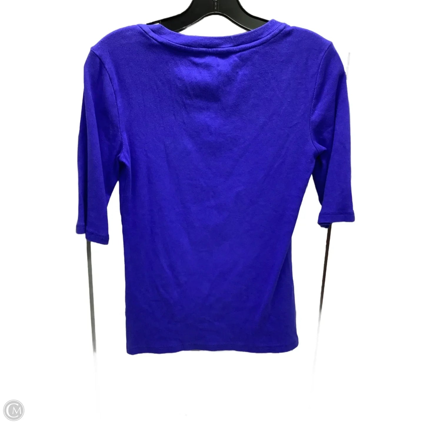 Top 3/4 Sleeve By Banana Republic In Blue, Size: M