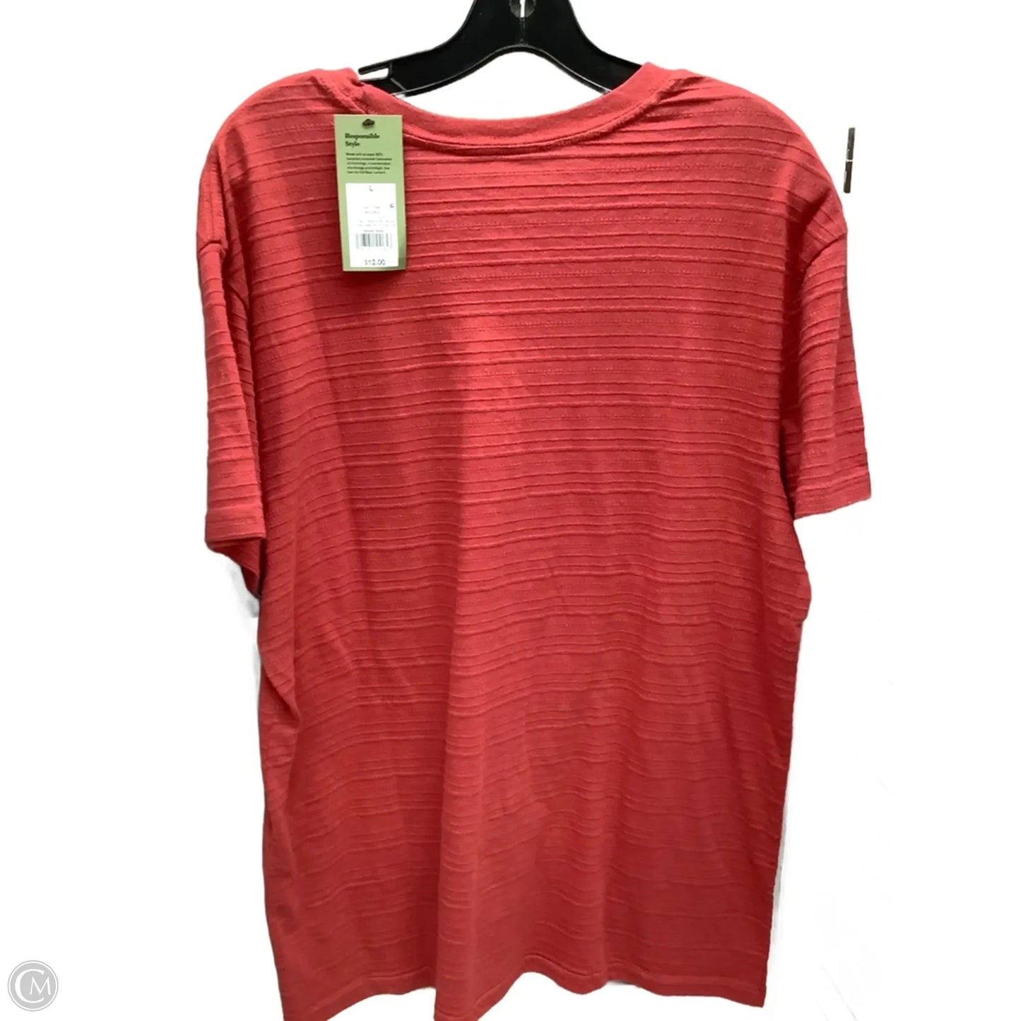 Top Short Sleeve By Clothes Mentor In Coral, Size: L