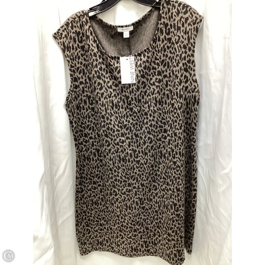 Dress Casual Midi By Nine West Apparel In Leopard Print, Size: Xxl