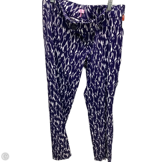 Pants Designer By Lilly Pulitzer In Blue & White, Size: 12