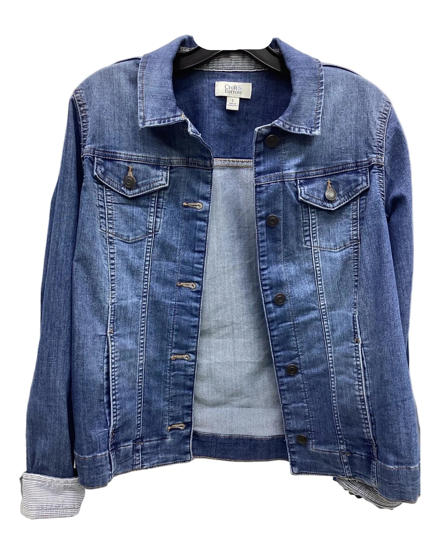 Jacket Denim By Croft And Barrow In Blue Denim, Size: S