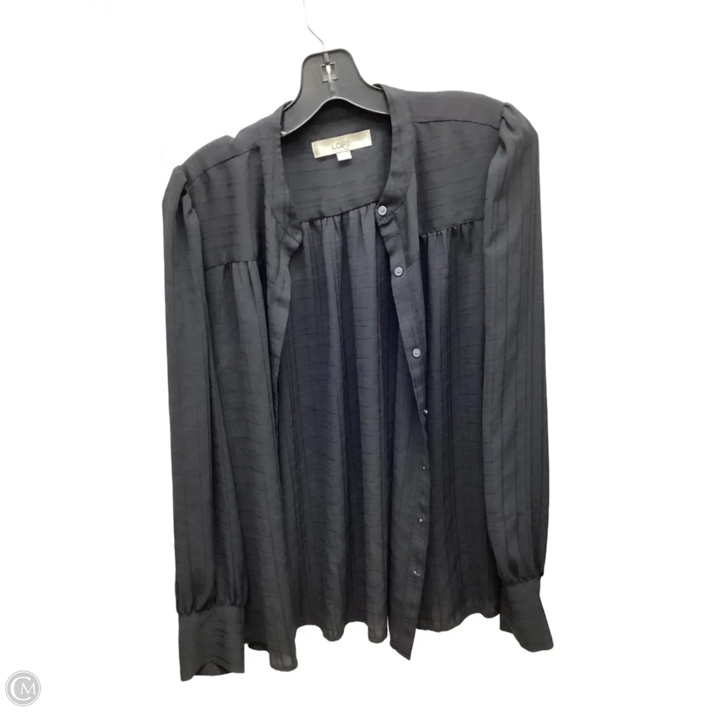 Top Long Sleeve By Loft In Black, Size: M