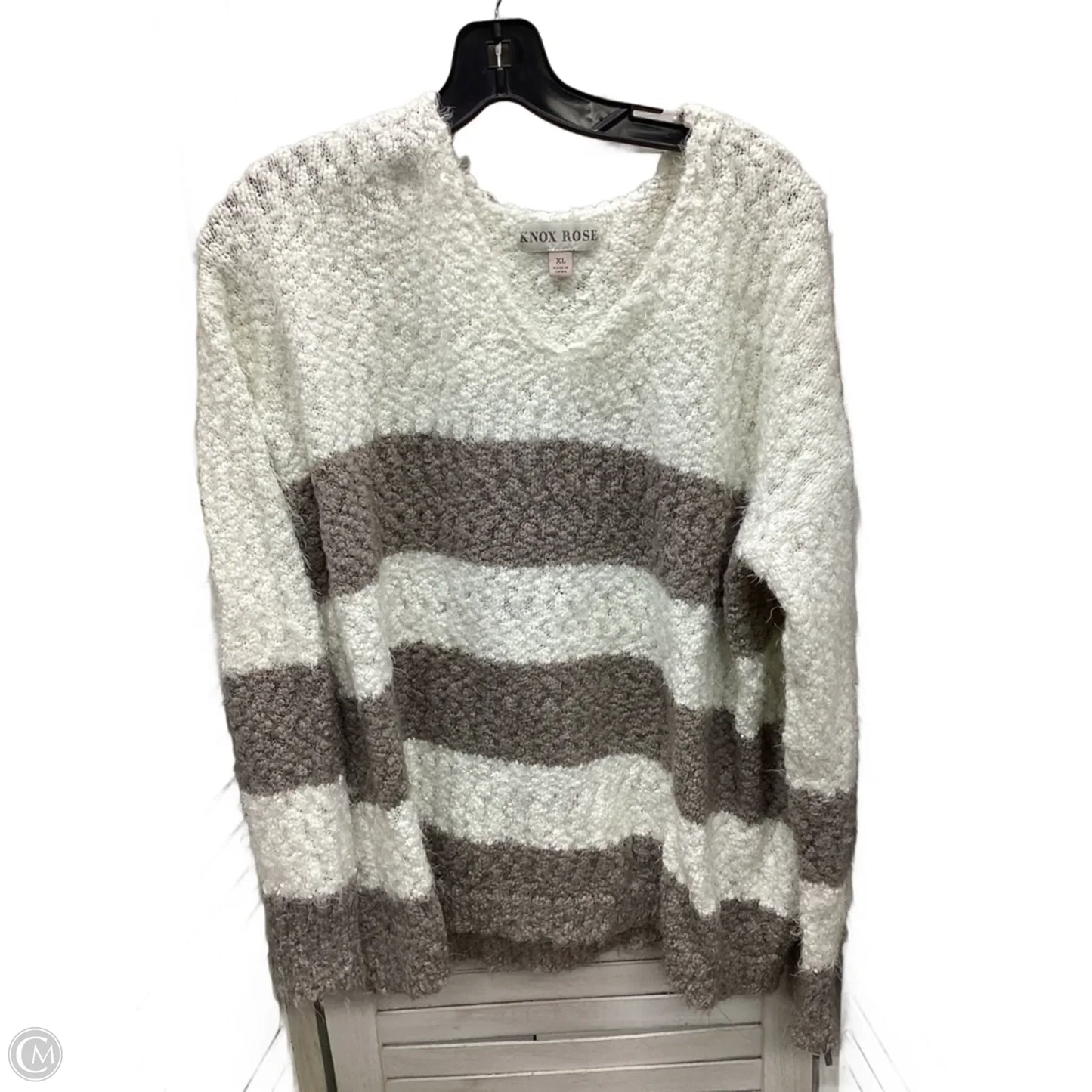 Sweater By Knox Rose In Striped Pattern, Size: Xl