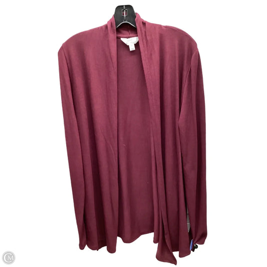 Cardigan By Market & Spruce In Maroon, Size: Xl