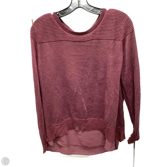 Top Long Sleeve By Joseph A. In Maroon, Size: M