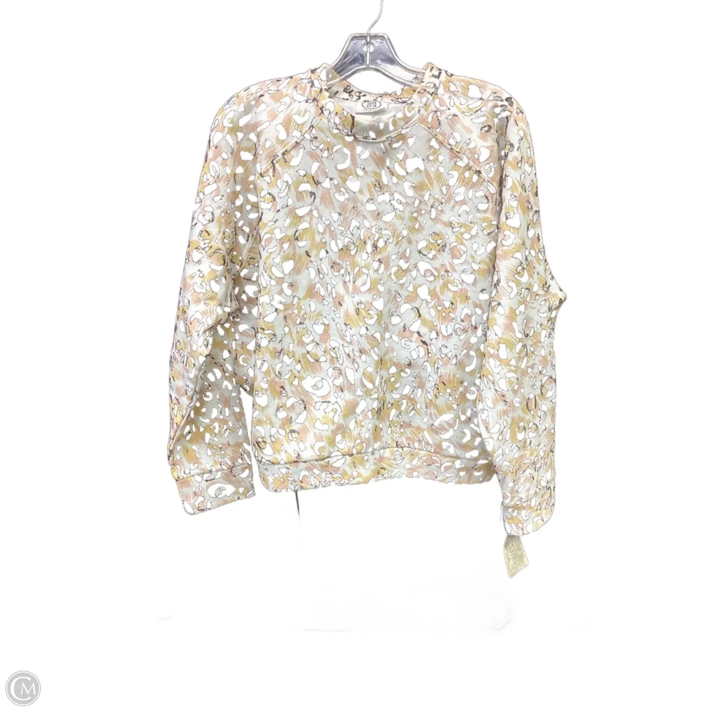 Sweatshirt Crewneck By Sage In Leopard Print, Size: L