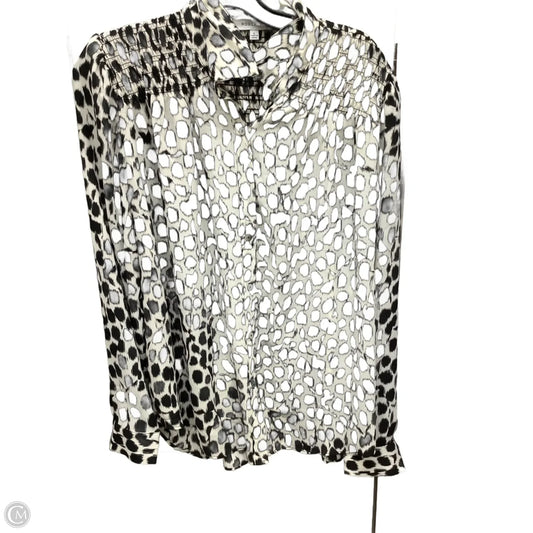 Top Long Sleeve By Rose And Olive In Leopard Print, Size: L