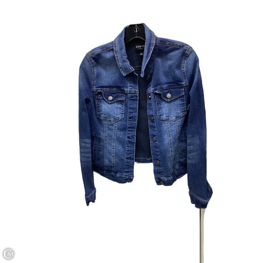 Jacket Denim By Curve Appeal In Blue Denim, Size: L