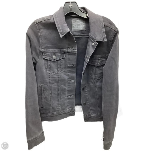 Jacket Denim By Levis In Black Denim, Size: M