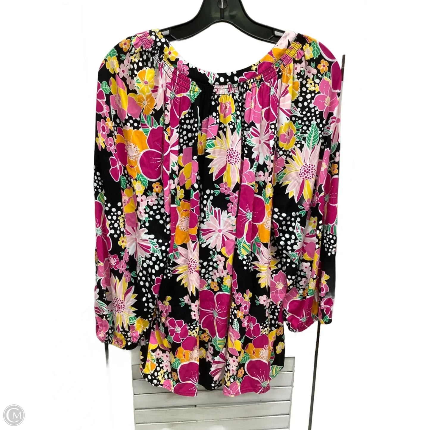 Top Long Sleeve By Crown And Ivy In Floral Print, Size: L
