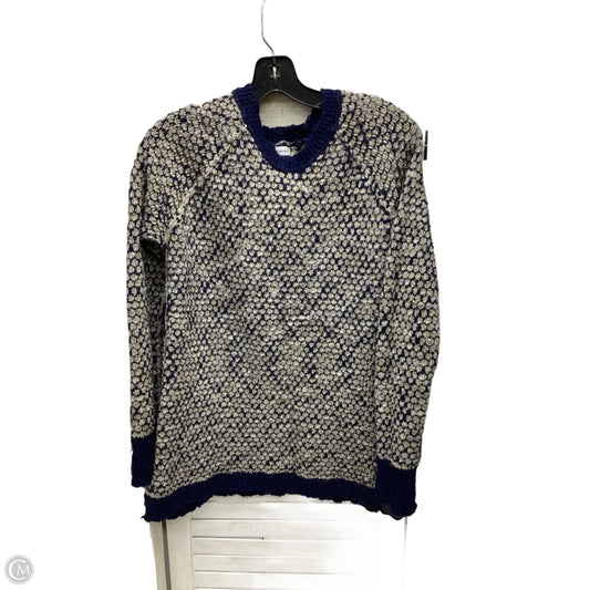 Sweater By Clothes Mentor In Blue & Cream, Size: M