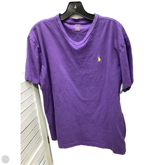 Top Short Sleeve By Polo Ralph Lauren In Purple, Size: M